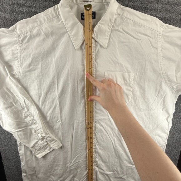Gitman Bros 18.5 37 Pinpoint USA Cotton Oxford TTX Point White Shirt American - Picture 9 of 16